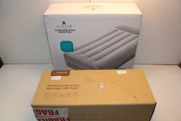 3X BOXED ITEMS TO INCLUDE HIGHGEAR SINGLE AIRBEDS X2 & NAIPO MASSAGER (IMAGE DEPICTS STOCK)Condition