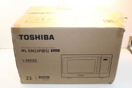 BOXED TOSHIBA 23L DIGITAL SOLO MICROWAVE OVEN ML-EM23P (BS) BLACK RRP £79.99Condition