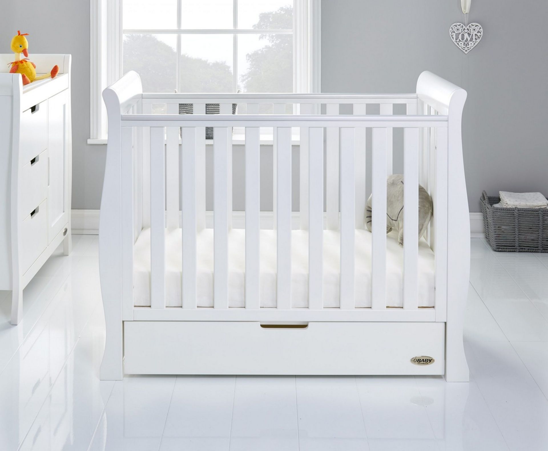 BOXED OBABY STAMFORD SPACE SAVER COT RRP £183.99Condition ReportAppraisal Available on Request-