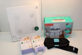 5X ASSORTED ITEMS TO INCLUDE SLENDERTONE, MI BODY COMPOSITION SCALES & OTHER (IMAGE DEPICTS STOCK)