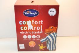 BOXED SILENT NIGHT COMFORT CONTROL ELECTRIC BLANKET KING RRP £39.99Condition ReportAppraisal