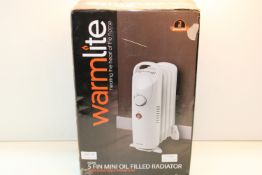 BOXED WARMLITE 650W 5 FIN MINI OIL FILLED RADIATOR RRP £27.99Condition ReportAppraisal Available