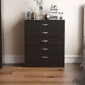 BOXED LASSIC RIANNO 5 DRAWER CHEST BLACK RRP £58.95Condition ReportAppraisal Available on Request-