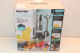 BOXED SALTER COSMOS 3 IN 1 BLENDER SET Condition ReportAppraisal Available on Request- All Items are