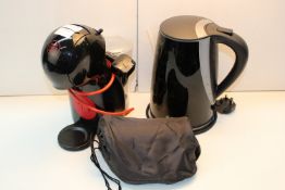 3X ASSORTED UNBOXERD ITEMS TO INCLUDE DELONGHI NESCAFE DOLCE GUSTO POD COFFEE MACHINE & 2X