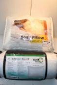2X ASSORTED BAGGED ITEMS UTOPIA BEDDING BODY PILLOW & MEMORY FOAM PILLOWCondition ReportAppraisal