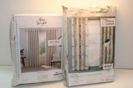 2X BAGGED READY MADE CURTAINS BY CATHERINE LANSFIELD & HELENA SPRINGFIELD (IMAGE DEPICTS