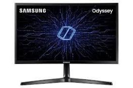 BOXED SAMSUNG ODYSSEY 24 INCH CURVED MONITOR, MODEL- C24RG5OFQUCondition ReportPOWERS ON, INCLUDES