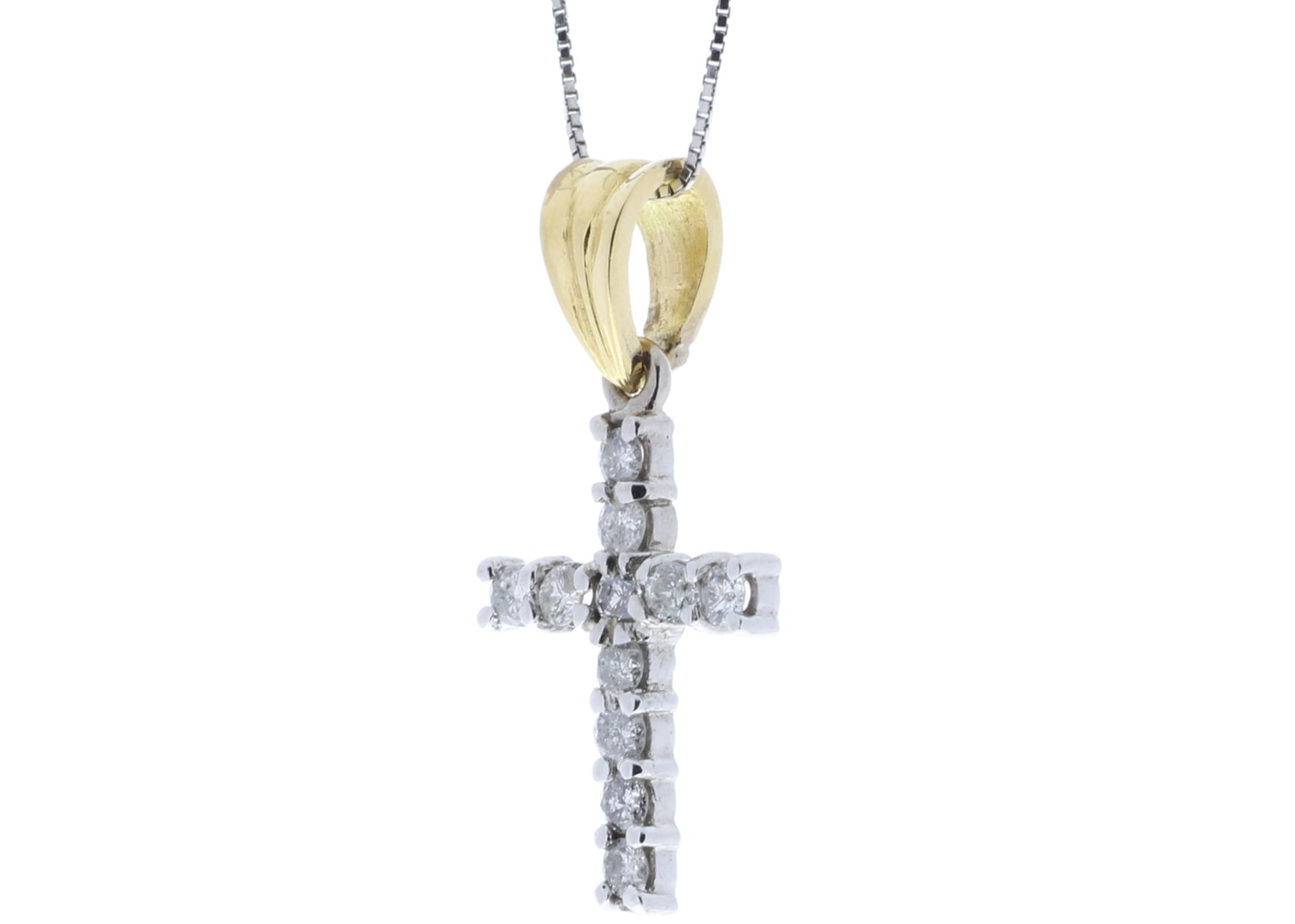 18ct White Gold Diamond Cross 0.50 Carats - Valued by GIE £11,845.00 - Eleven high quality round - Image 4 of 5