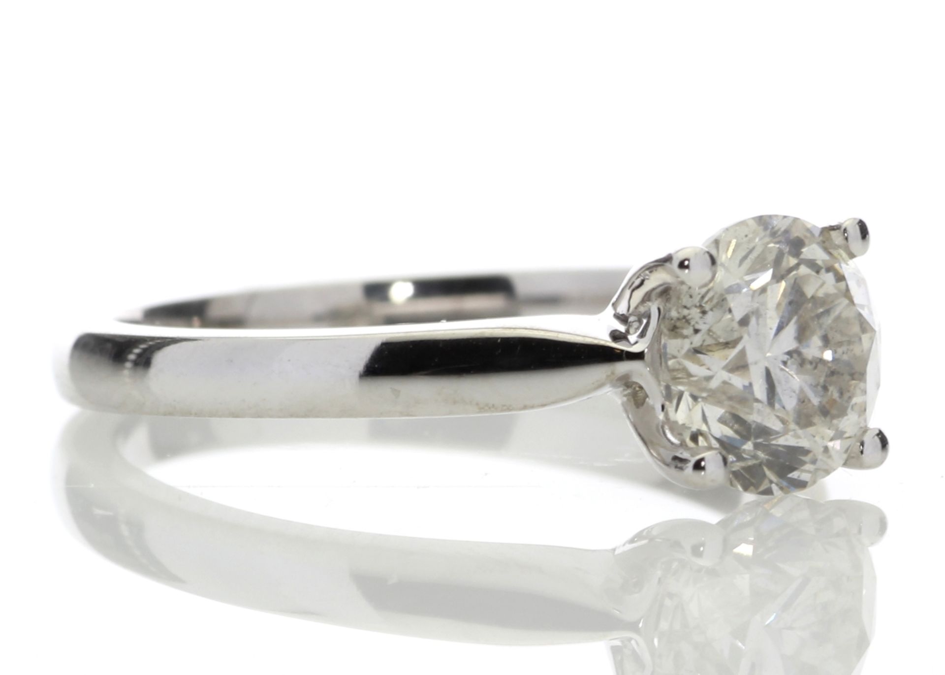 18ct White Gold Single Stone Claw Set Diamond Ring 1.24 Carats - Valued by GIE £28,115.00 - A - Image 4 of 4