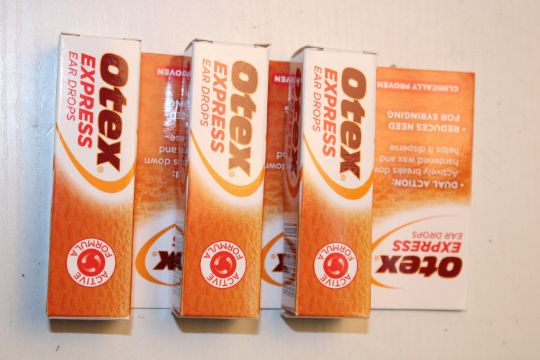 5 X BOXED BRAND NEW OTEX EXPRESS EAR DROPS (EXP IN AUG 2022) COMBINED
