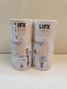 X 2 BOXED LIFX LIGHTBULBS RRP £52 Condition ReportAppraisal Available on Request- All Items are