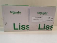 X 2 BOXED SCHNEIDER ELECTRIC SINGLE LIGHT SWITCH COMBINED RRP £22Condition ReportAppraisal Available