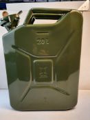 UNBOXED Quality Jerry Can Green Metal 20 LitreCondition ReportAppraisal Available on Request- All