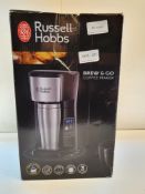 BOXED RUSSELL HOBBS BREW & GO COFFEE MAKER RRP £37.78Condition ReportAppraisal Available on Request-