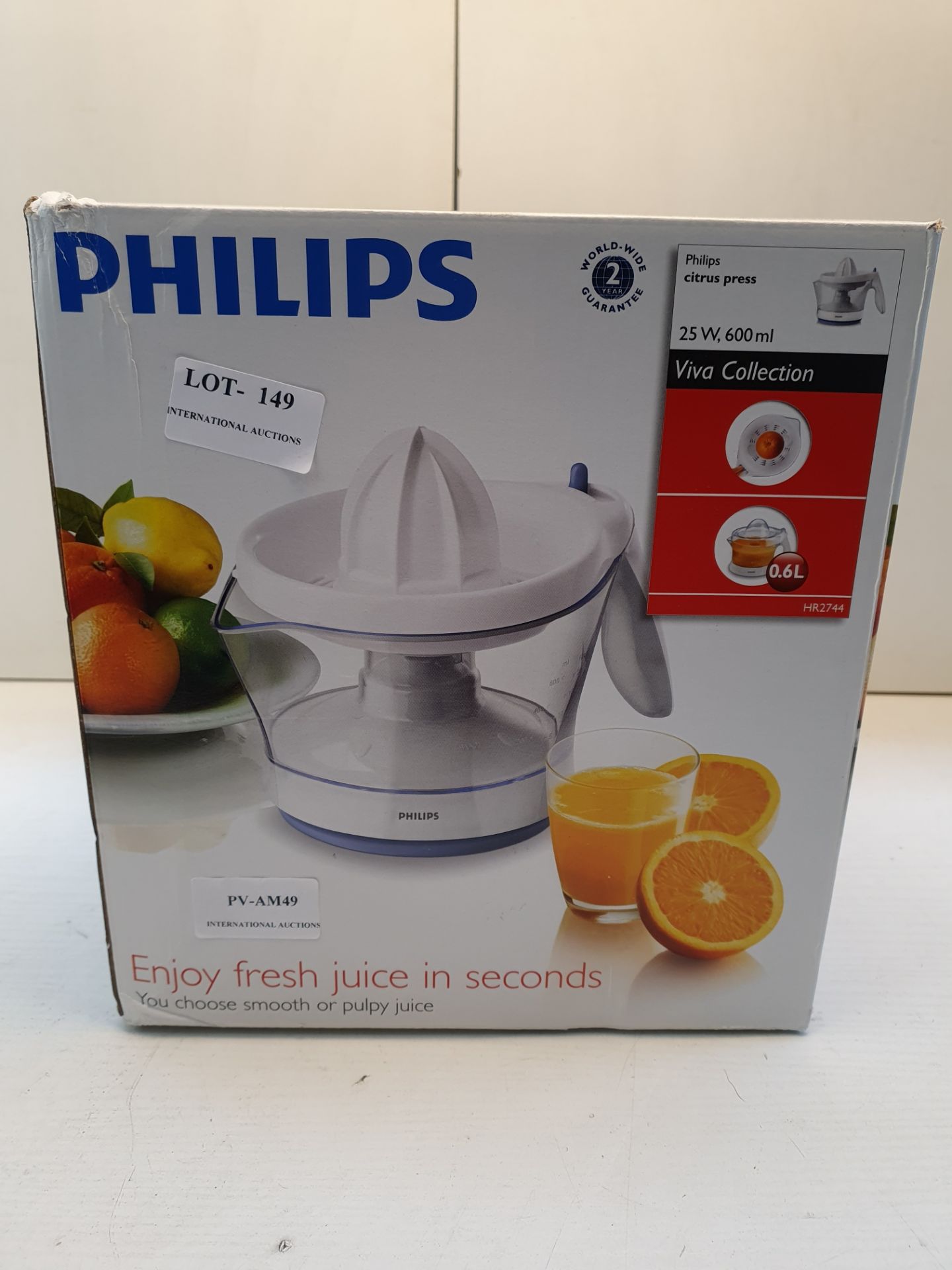 BOXED PHILIPS CITRUS PRESS RRP £25Condition ReportAppraisal Available on Request- All Items are