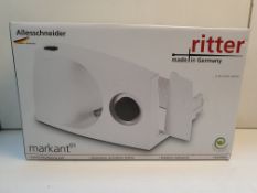 BOXED RITTERMARKANT FOOD SLICER RRP £56.71 Condition ReportAppraisal Available on Request- All Items