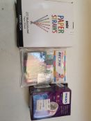 X 3 ITEMS TO INCLUDE PHILIPS FABRIC SHAVER & FOOD BAG CLIPS & PAPER STRAWSCondition
