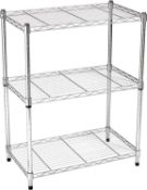 BOXED AMAZON BASICS 3 TIER SHELVING UNITS RRP £29.99Condition ReportAppraisal Available on