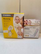 X 2 ITEMS TO INCLUIDE KIDS WATERPROOF HAIR CLIPPERS & MEDELA HARMONY SINGLE MANUAL BREAST PUMP