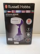 BOXED RUSSELL HOBBS STEAM GENIE HANDHELD STEAMER RRP £44.99Condition ReportAppraisal Available on