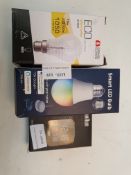 X 3 BOXED ITEMS TO INCLUDE BRAUN ALARM CLOCK, SMART LED BULB, ECO BULBCondition ReportAppraisal