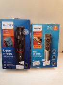 X 2 BOXED PHILIPS SHAVERS TO INCLUDE MULTIGROOM &VACUUM BEARD TRIMMER RRP £75 Condition