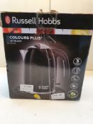 BOXED RUSSELL HOBBS COLOR PLUS KETTLE JET BLACK RRP £22.99Condition ReportAppraisal Available on