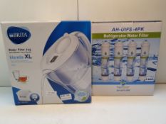 X 2 BOXED ITEMS TO INCLUDE BRITA WATER FILTER & RAFRIGERATOR WATER FILTERS COMBINED RRP £80Condition