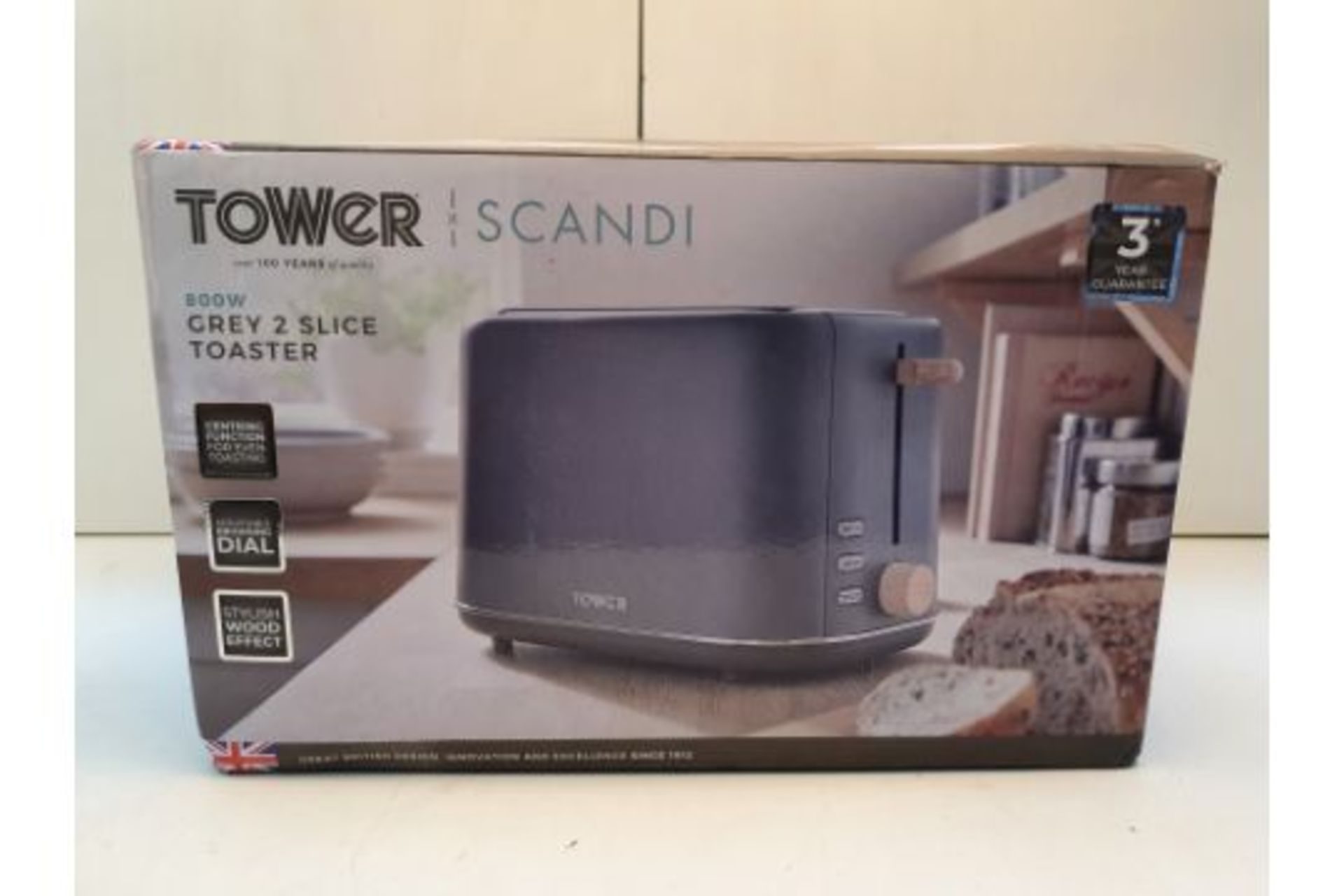 BOXED TOWER GREY 2 SLICE TOASTER RRP £41.27 Condition ReportAppraisal Available on Request- All