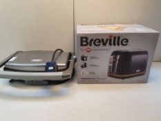 X 2 ITEMS TO INCLUDE BOXED BREVILLE TOASTER & UNBOXED BREVILLE GRILL Condition ReportAppraisal