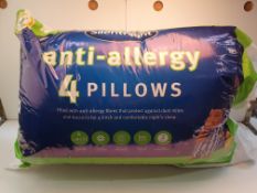 BAGGED SILENTNIGHT X 4 ANTI ALLERGY PILLOWS RRP £21.99Condition ReportAppraisal Available on