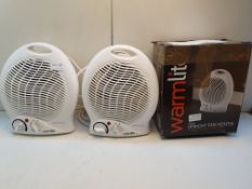 X 3 ITEMS TO INCLUDE 2 UNBOXED WARMLITE HEATERS & 1 BOXED WARMLITE HEATER COMBINED RRP £