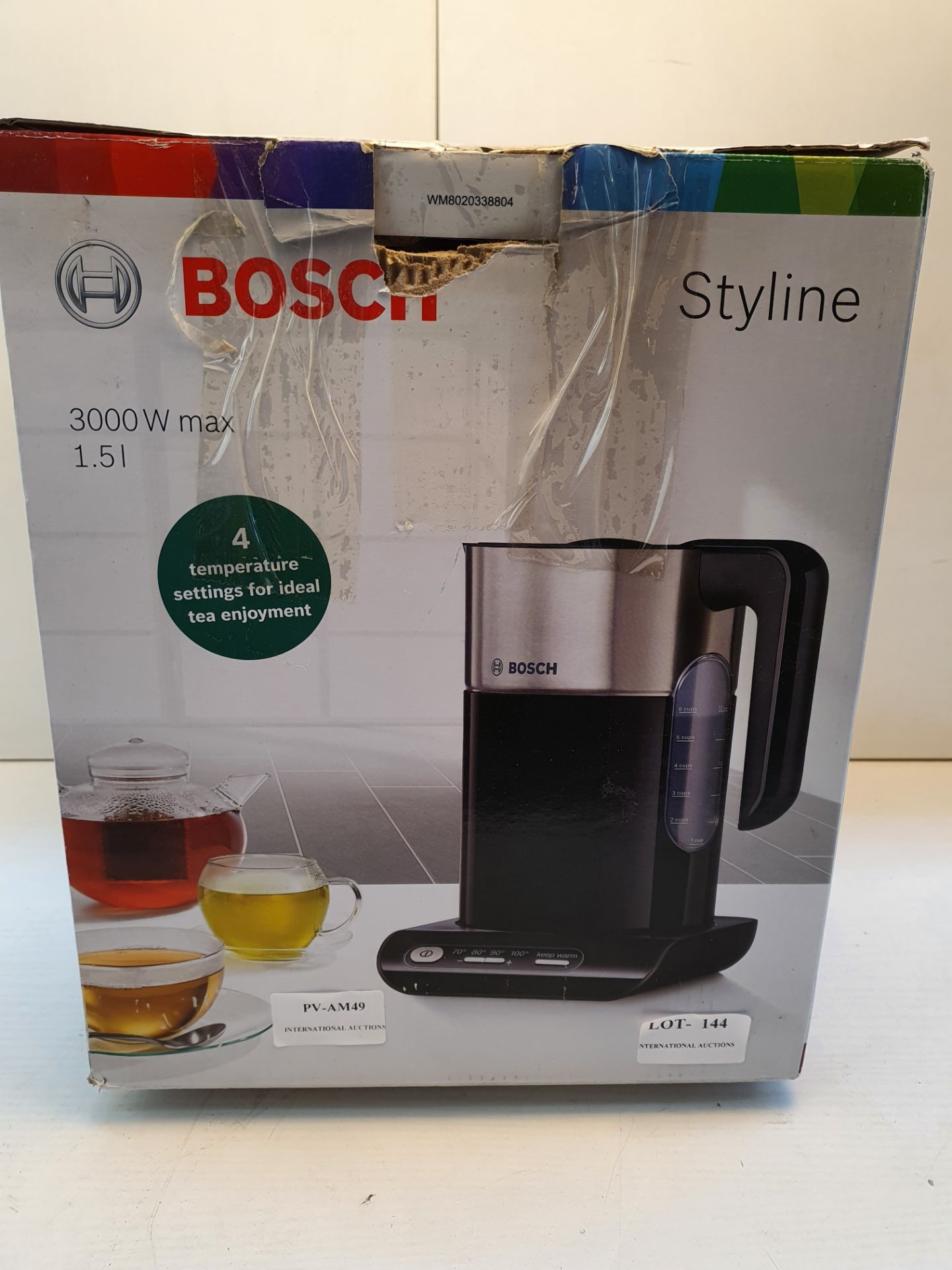 BOXED BOSCH STYLINE 1.5L KETTLE RRP £69.99Condition ReportAppraisal Available on Request- All