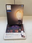 X 2 BOXED ITEMS TO INCLUDE PHILIPS HUE G93 E27 &LED LIGHT STRIPS RRP £35Condition ReportAppraisal