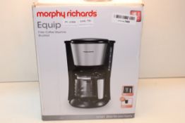 BOXED MORPHY RICHARDS EQUIP FILTER COFFEE MACHINE BRUSHED RRP £29.99Condition ReportAppraisal