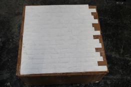 18X BOXED BRAND NEW 3D BRICK EFFECT WALL PANELS WHITE RRP £28.00 EACH TOTAL £504.00 (AS SEEN IN