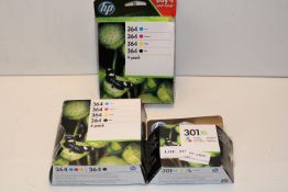 3X BOXED ASSORTED HP INK CARTRIDGES (IMAGE DEPICTS STOCK)Condition ReportAppraisal Available on