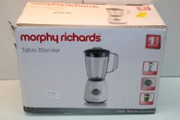 BOXED MORPHY RICHARDS TABLE BLENDER RRP £24.99Condition ReportAppraisal Available on Request- All