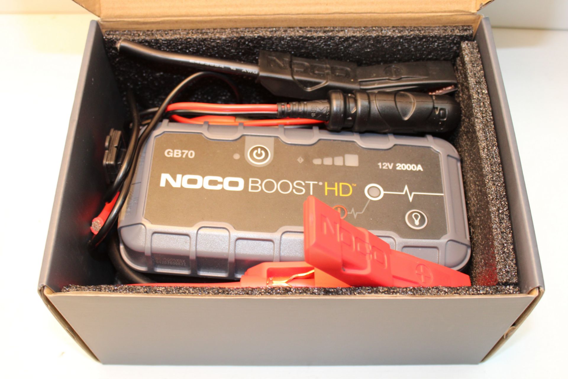 BOXED NOCO BOOST HD GB70 ULTRASAFE JUMP STARTER 12V 2000A RRP £200.00Condition ReportAppraisal