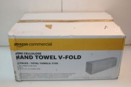 BOXED AMAZON COMMERCIAL PURE CELLULOSE HAND TOWEL V-FOLD Condition ReportAppraisal Available on