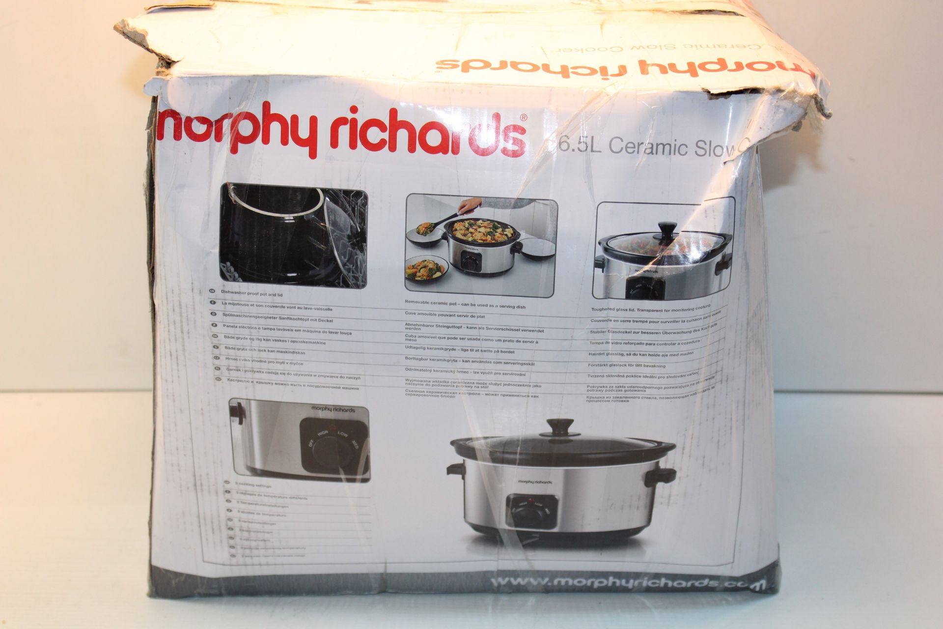 BOXED MORPHY RICHARDS 6.5L CERAMIC SLOW COOKER RRP £34.96Condition ReportAppraisal Available on