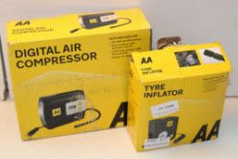 2X BOXED AA ASSORTED AIR COMPRESSOR/TYRE INFLATORSCondition ReportAppraisal Available on Request-