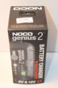 BOXED NOCO GENIUS 2 BATTERY CHARGER + MAINTAINER RRP £49.99Condition ReportAppraisal Available on