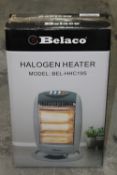 2X BOXED BELACO HALOGEN HEATERS MODEL: BEL-HHC19S COMBINED RRP £44.00Condition ReportAppraisal