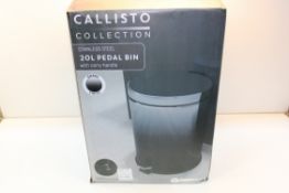 BOXED CALLISTO COLLECTION STAINLESS STEEL 20L PEDAL BIN WITH CARRY HANDLECondition ReportAppraisal