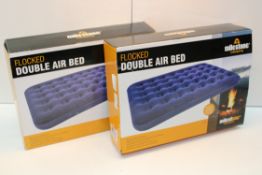 2X BOXED MILESTONE CAMPING FLOCKED AIR BED DOUBLE (IMAGE DEPICTS STOCK)Condition ReportAppraisal
