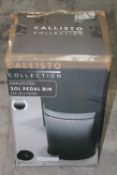 BOXED CALLISTO COLLECTION STAINLESS STEEL 20L PEDAL BIN WITH CARRY HANDLECondition ReportAppraisal