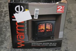 BOXED WARMLITE WINGHAM 2000W BLACK ELECTRIC STOVE HEATER RRP £89.99Condition ReportAppraisal