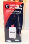 BOXED SPEAR & JACKSON PRESSURE SPRAYER 5L Condition ReportAppraisal Available on Request- All